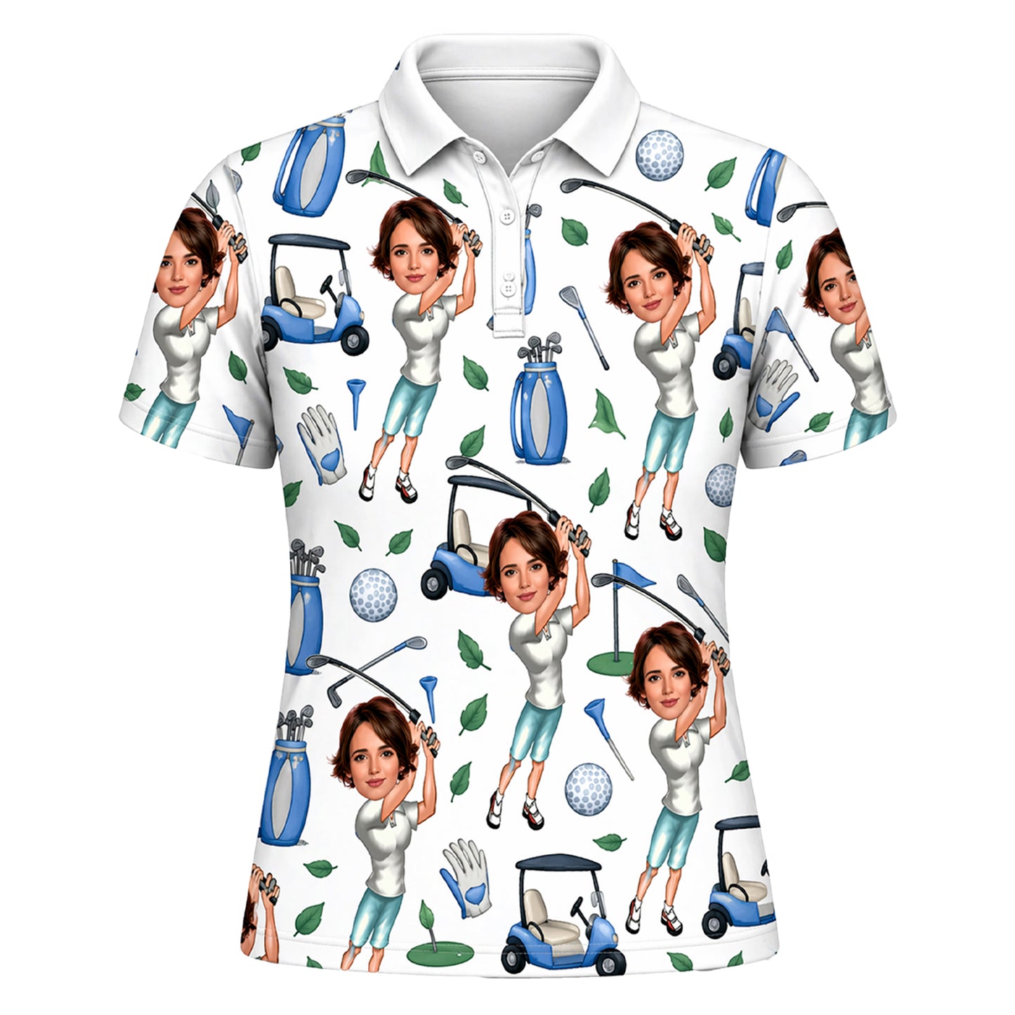 Custom Women Golf Polo Shirt Funny Print