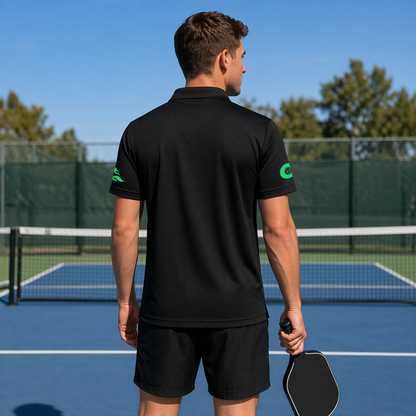 Custom Neon Fire Pickleball Polo