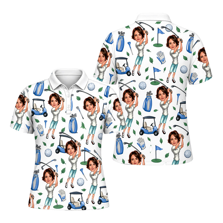 Custom Women Golf Polo Shirt Funny Print