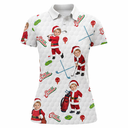 Women's Christmas Santa Boy Golf Polo