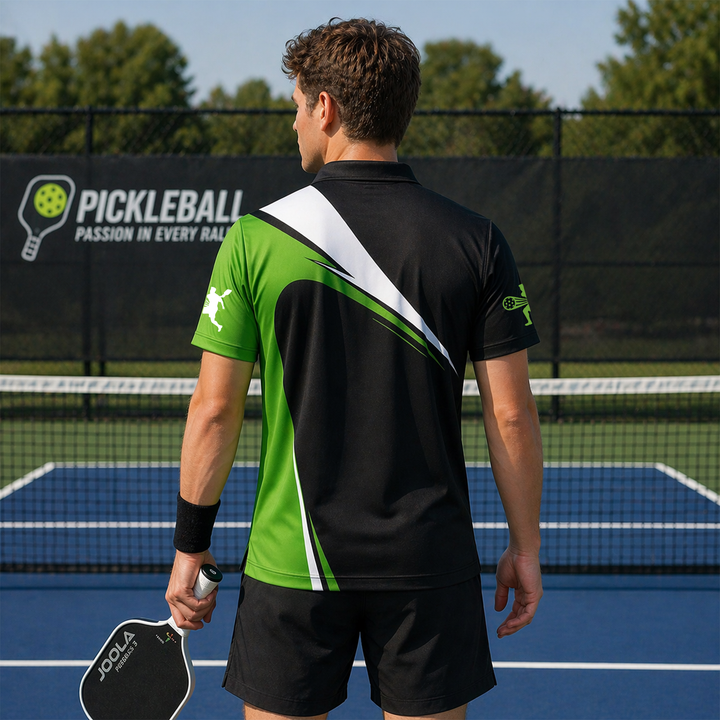 Custom Neon Pickleball Polo Shirt