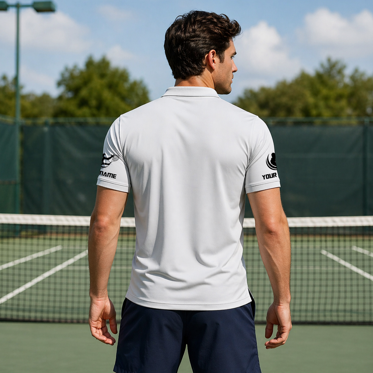 Men's Graphic Tennis Polo Shirt Quick Dry