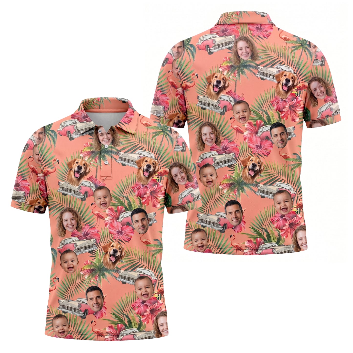 Custom Face Tropical Pickleball Shirt