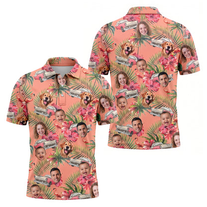 Custom Face Tropical Pickleball Shirt