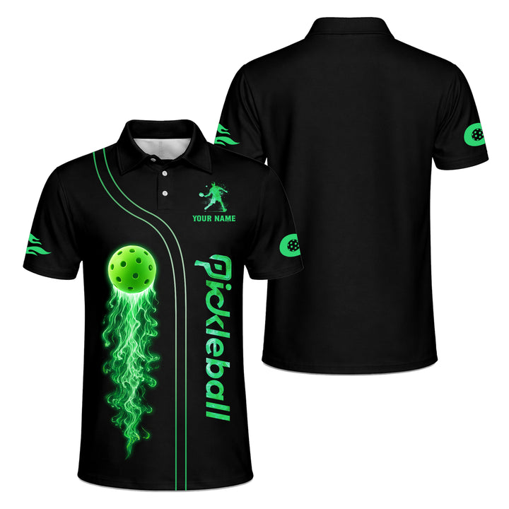 Custom Neon Fire Pickleball Polo