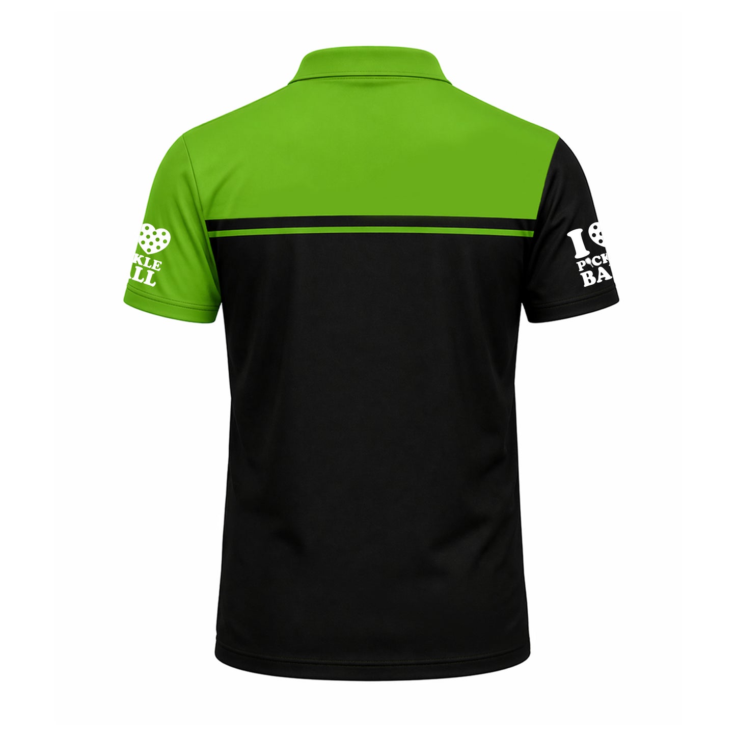 Custom Funny Pickleball Polo Shirt Black Green