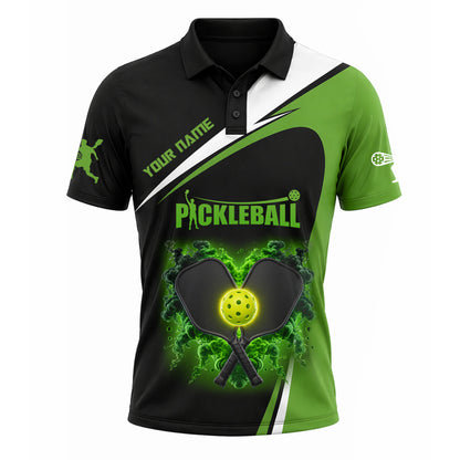 Custom Neon Pickleball Polo Shirt