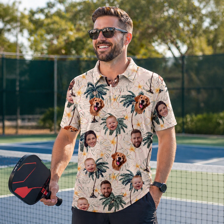 Custom Face Pickleball Polo Pickleball Shirt