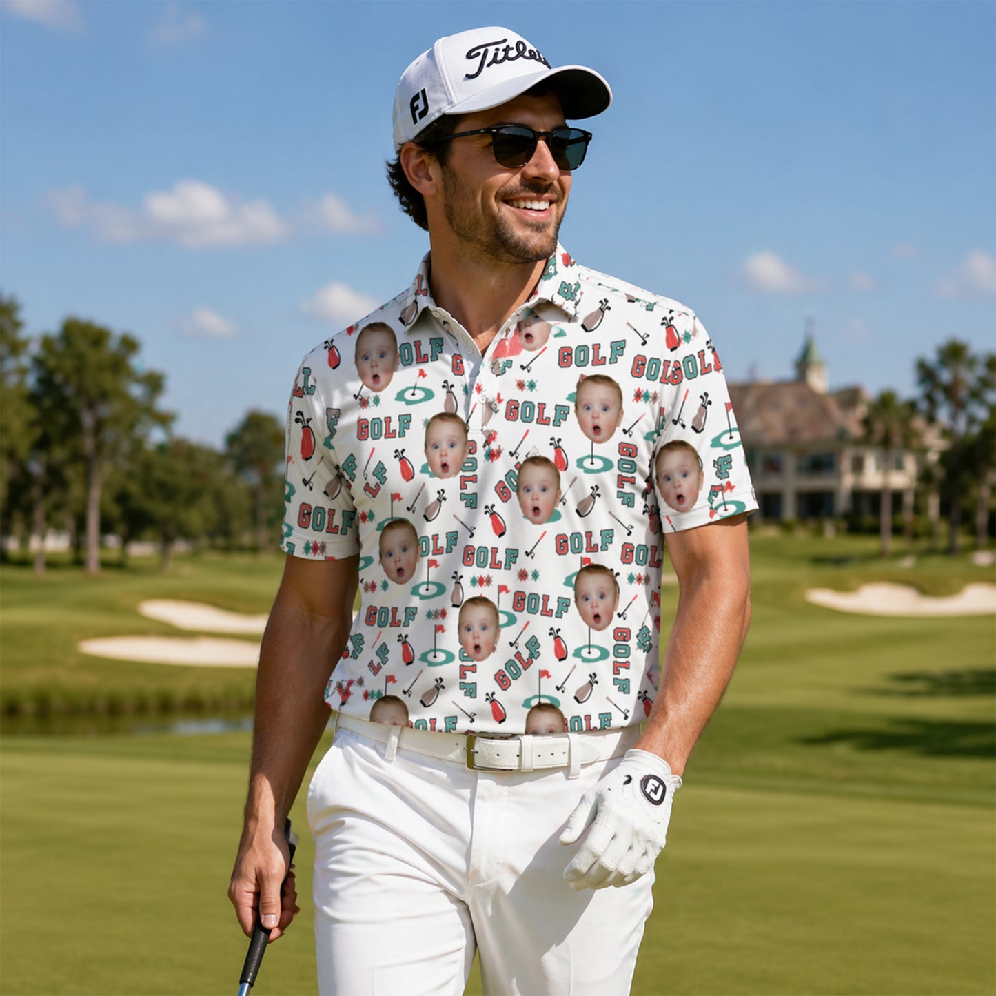 Custom Face Golf Polo Shirt