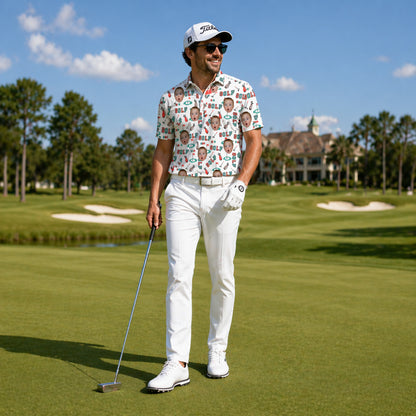 Custom Face Golf Polo Shirt