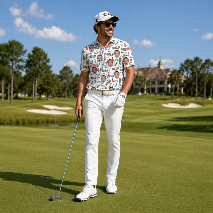 Custom Face Golf Polo Shirt