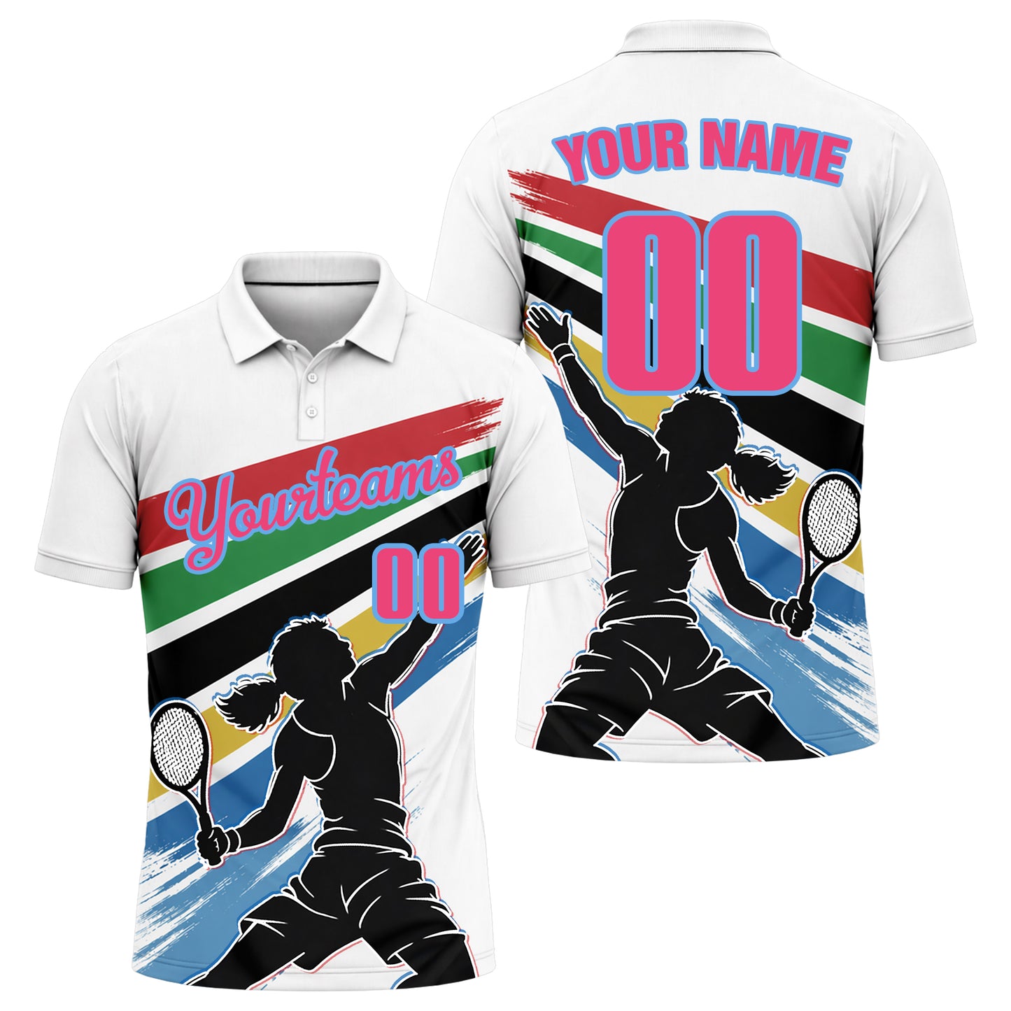 Custom Women's Tennis Polo Personalized Name Number