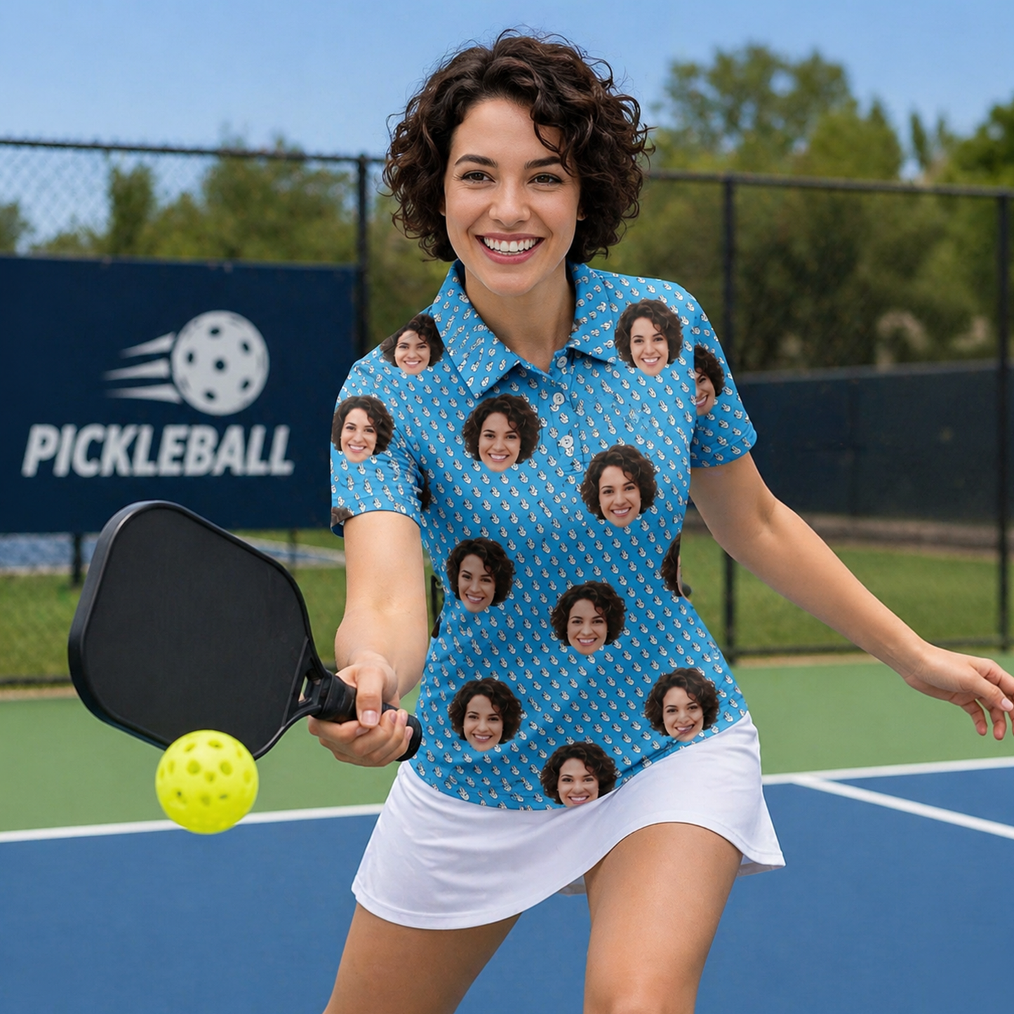 Personalized Custom Face Photo All Over Print Polo Shirt