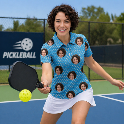 Personalized Custom Face Photo All Over Print Polo Shirt