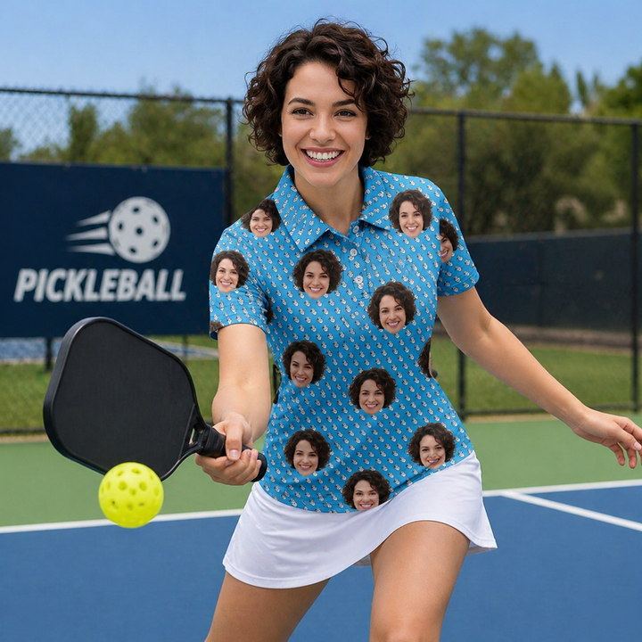 Personalized Custom Face Photo All Over Print Polo Shirt