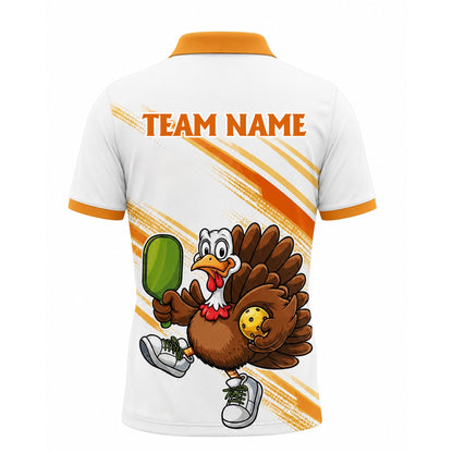 Funny Turkey Pickleball Polo Shirt