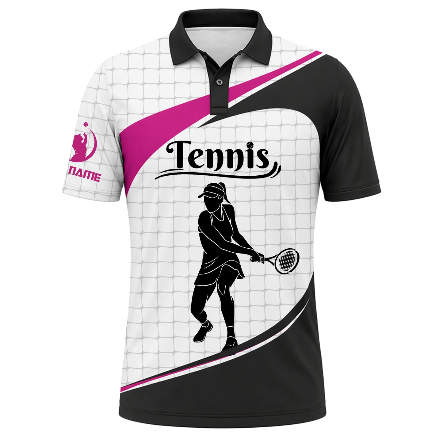 Women Tennis Polo Shirt Custom Name Performance