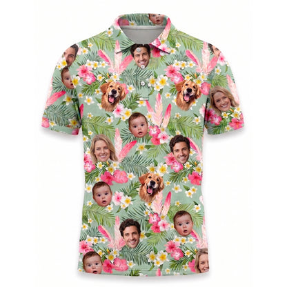 Custom Face Tropical Pickleball Shirt