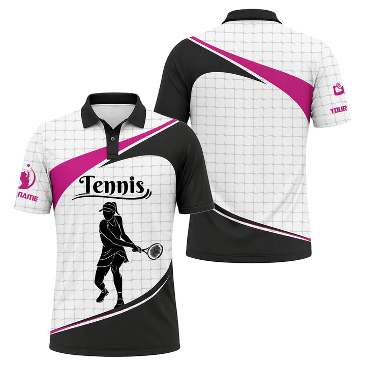 Women Tennis Polo Shirt Custom Name Performance