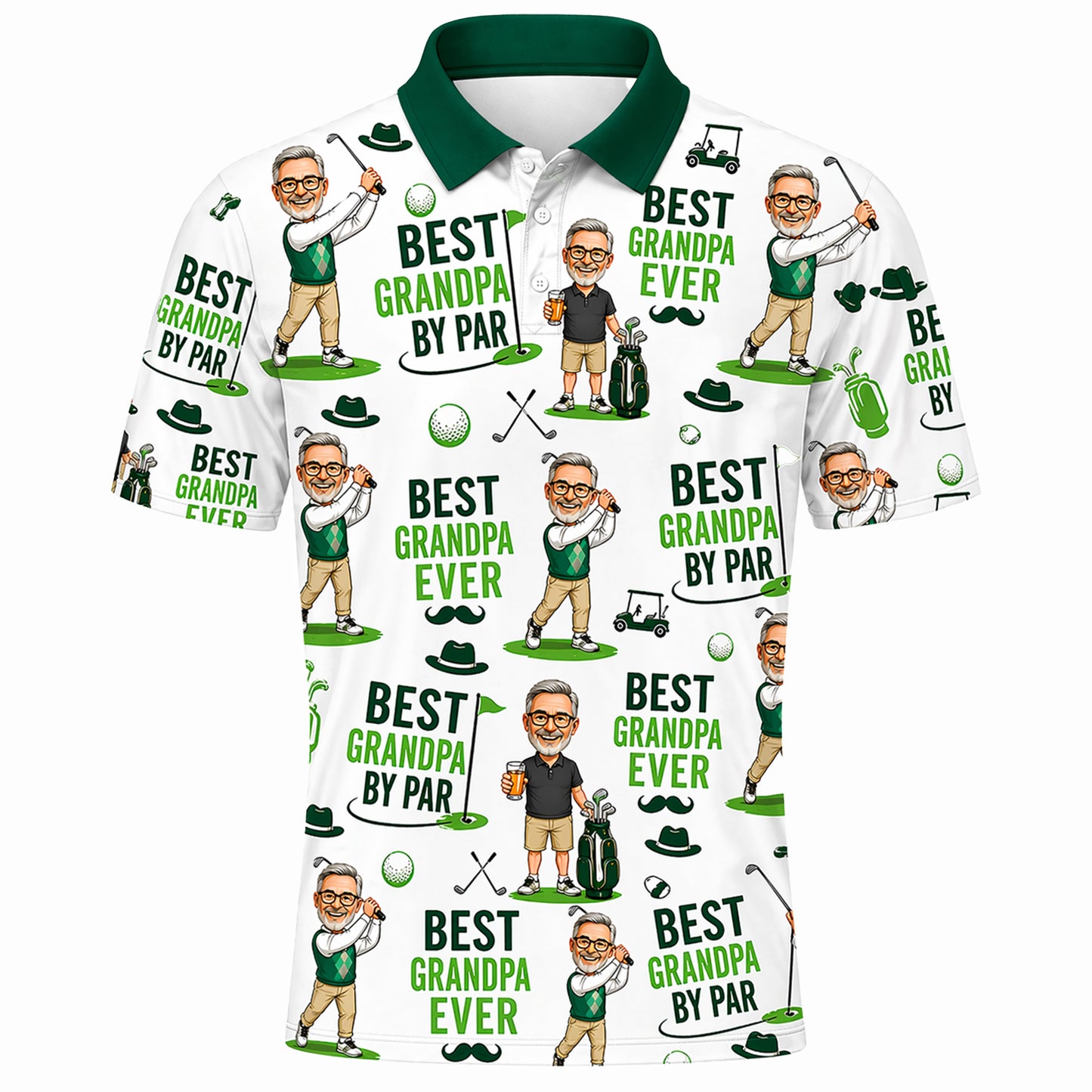 Men's Best Grandpa By Par Golf Polo Shirt