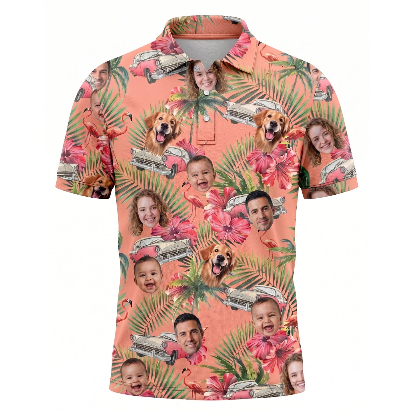 Custom Face Tropical Pickleball Shirt