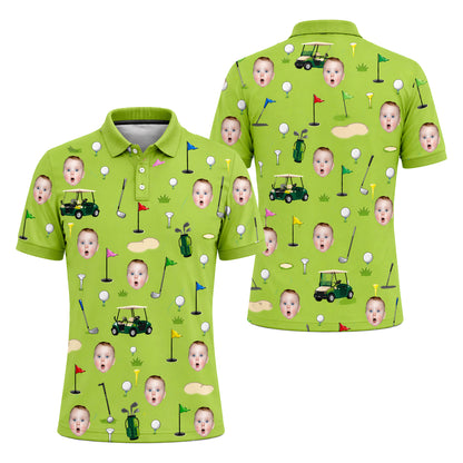 Funny Custom Face Golf Polo Shirt