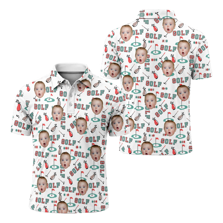 Custom Face Golf Polo Shirt