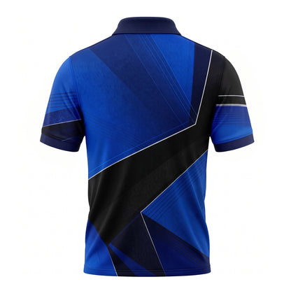 Custom Pickleball Polo Shirt Blue Athletic