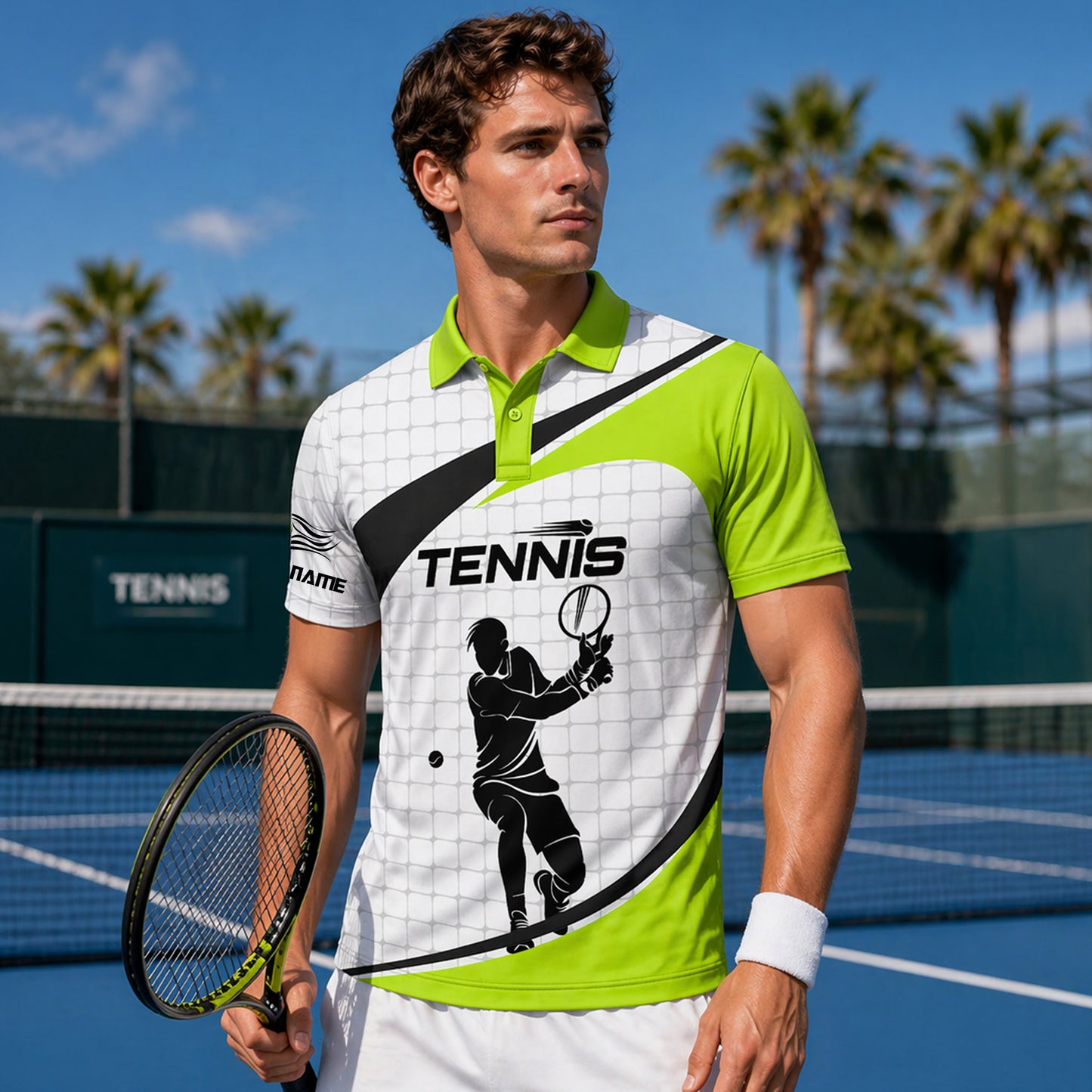 Tennis Performance Polo Shirt With Name