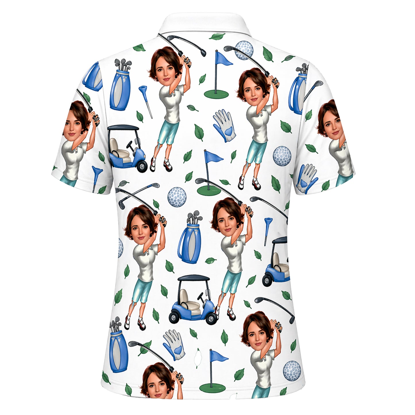 Custom Women Golf Polo Shirt Funny Print