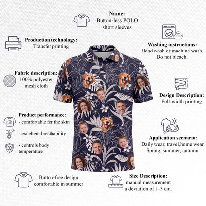 Custom Face Shirt Personalized Polo