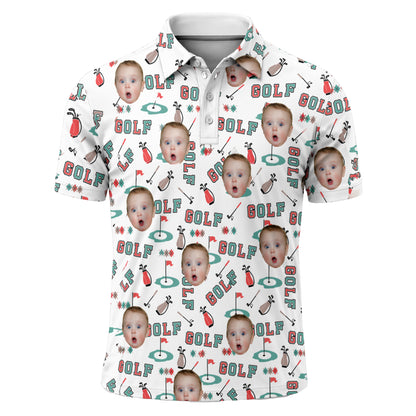Custom Face Golf Polo Shirt