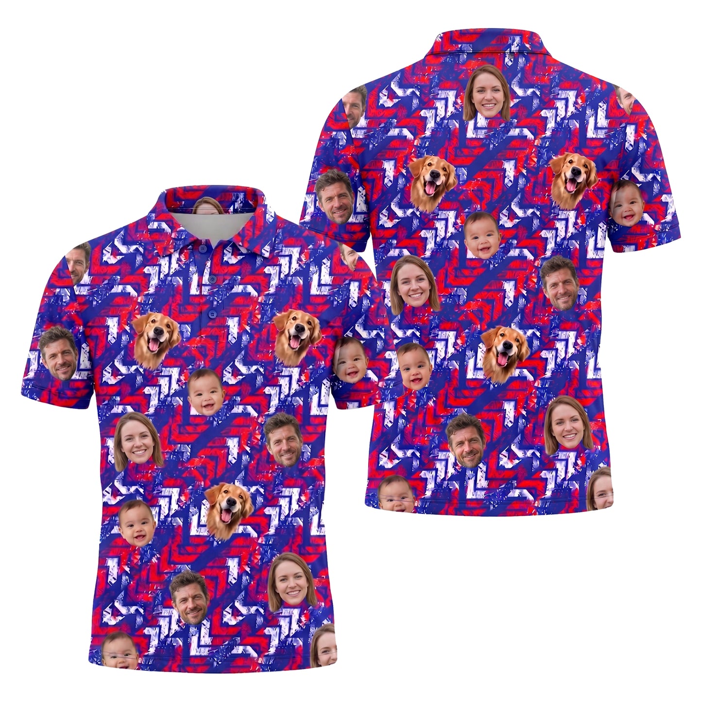 Custom Face Photo Polo Shirt