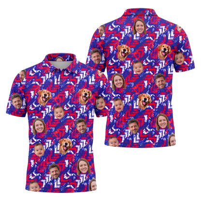 Custom Face Photo Polo Shirt
