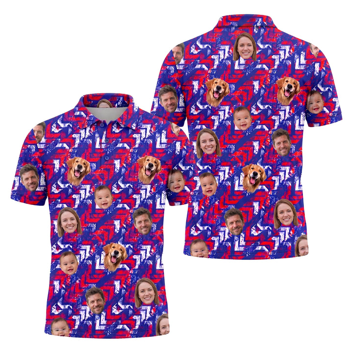Custom Face Photo Polo Shirt