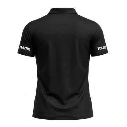 Custom Black Pickleball Polo Shirt