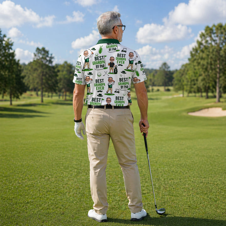 Men's Best Grandpa By Par Golf Polo Shirt