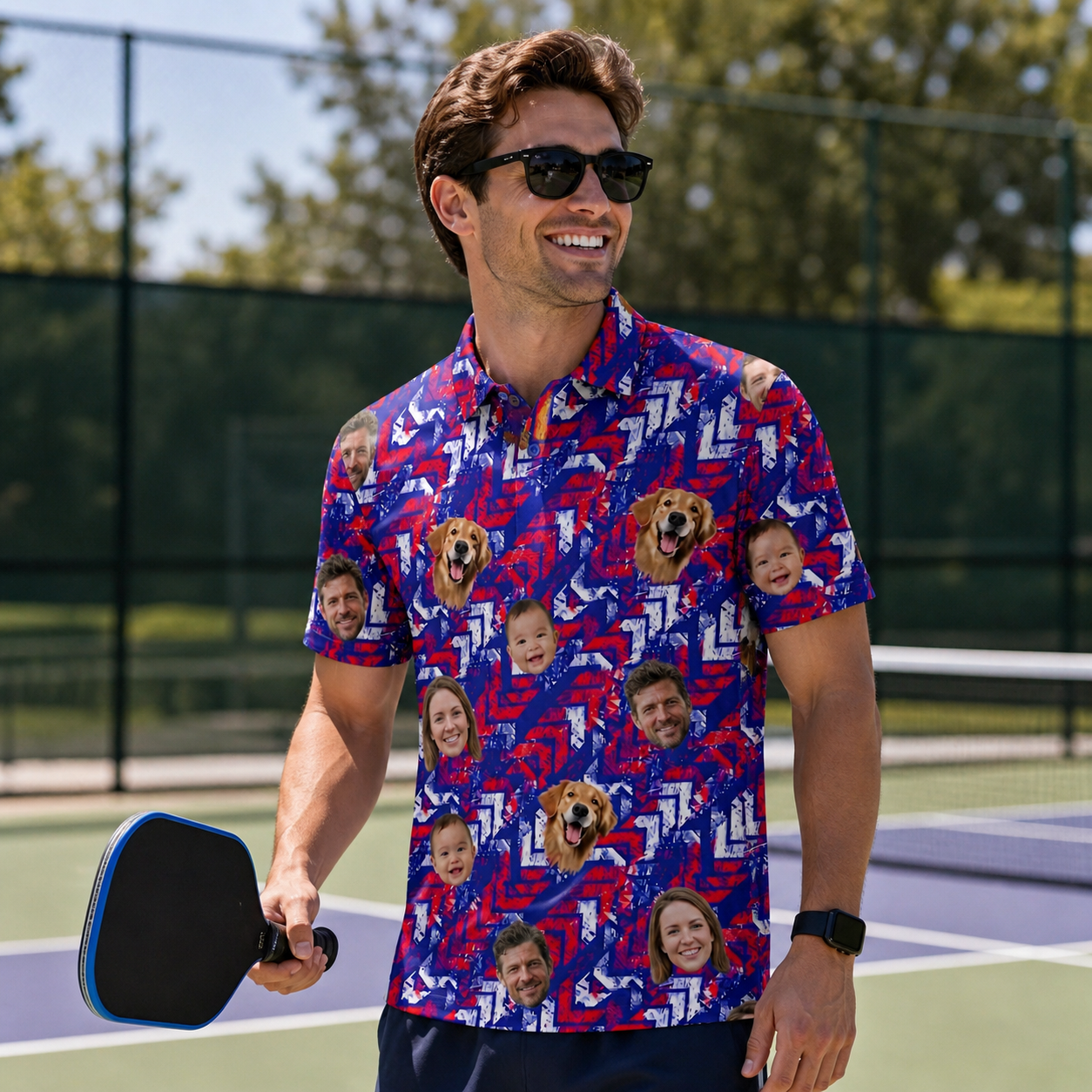 Custom Face Photo Polo Shirt