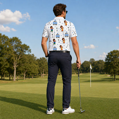 Custom Face Kids Golf Polo Shirt Best Dad By Par