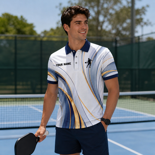 Custom Gradient Pickleball Polo Shirt