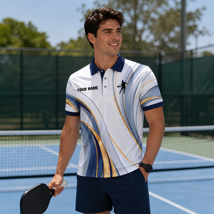 Custom Gradient Pickleball Polo Shirt