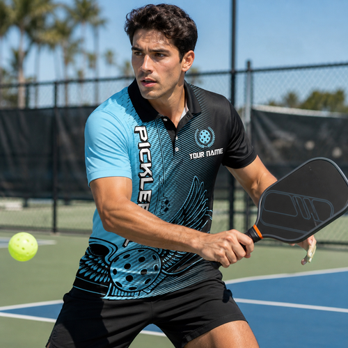 Custom Winged Pickleball Polo Shirt