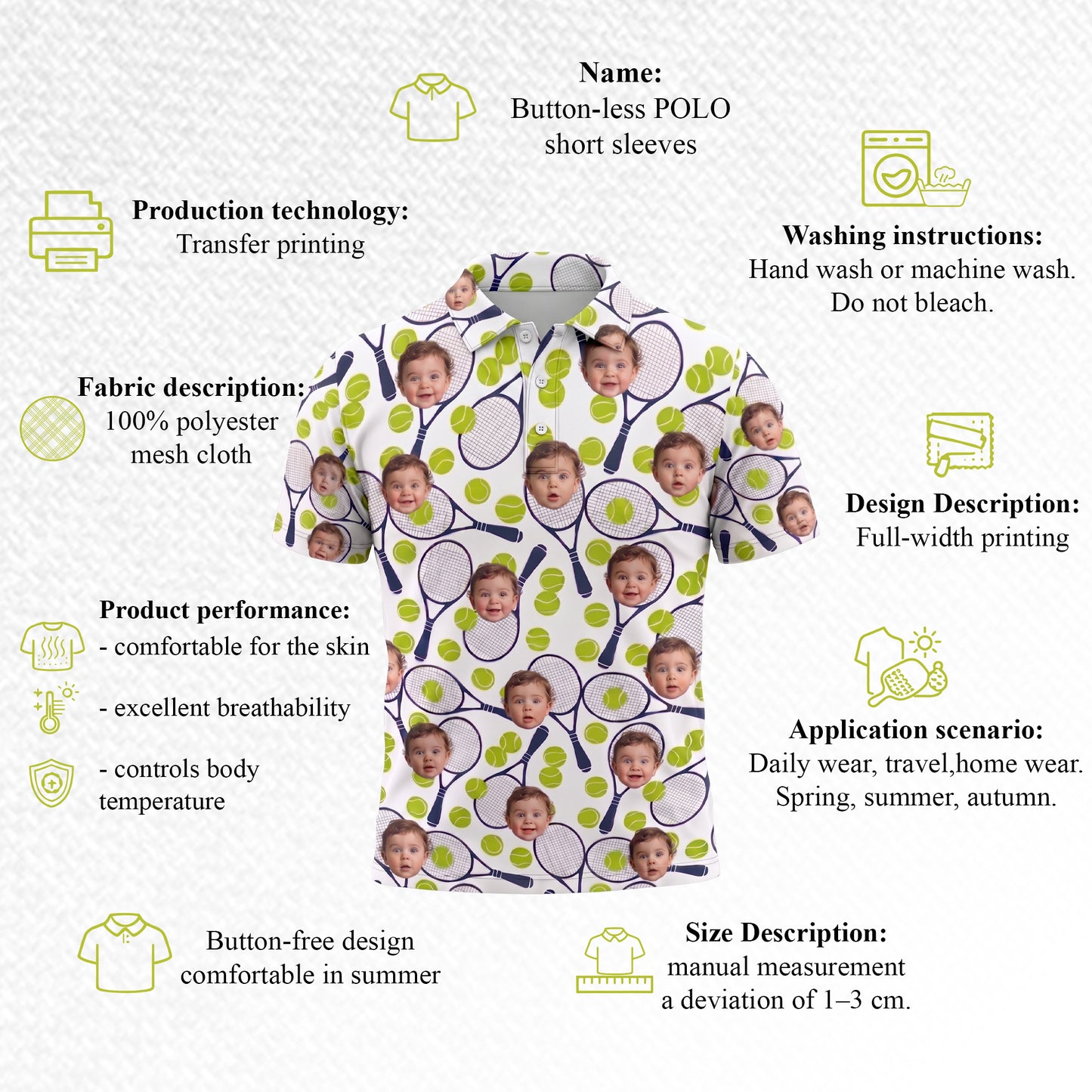 Custom Face Tennis Racket T-Shirt