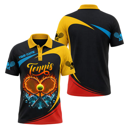 Custom Tennis Flame Polo Shirt