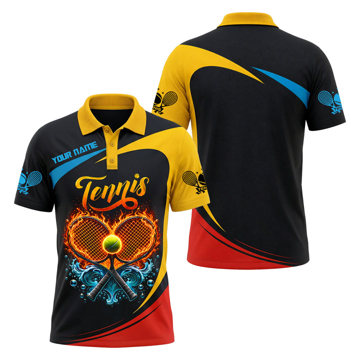 Custom Tennis Flame Polo Shirt