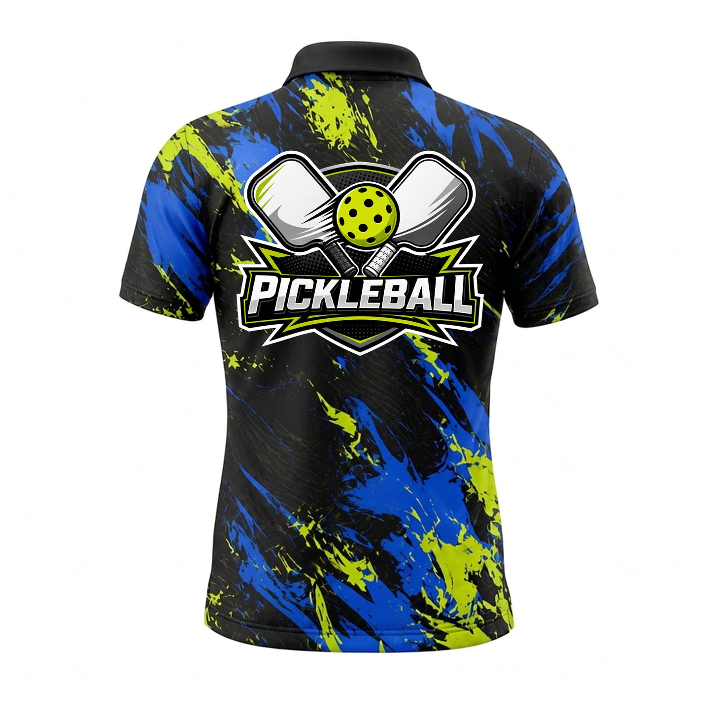 Custom Pickleball Splash Polo Shirt