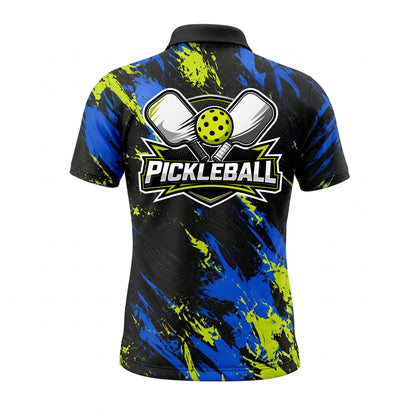 Custom Pickleball Splash Polo Shirt