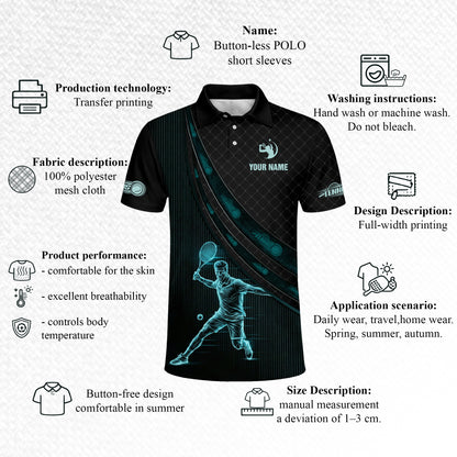 Custom Tennis Polo Shirt With Name