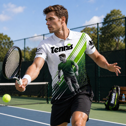 Men's Graphic Tennis Polo Shirt Quick Dry