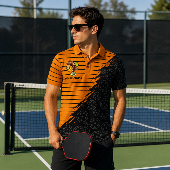 Thanksgiving Pickleball Polo shirt